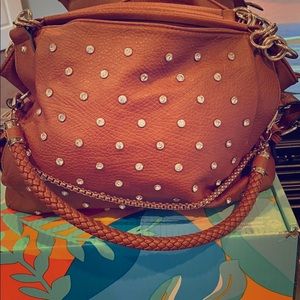 Brown studded bag